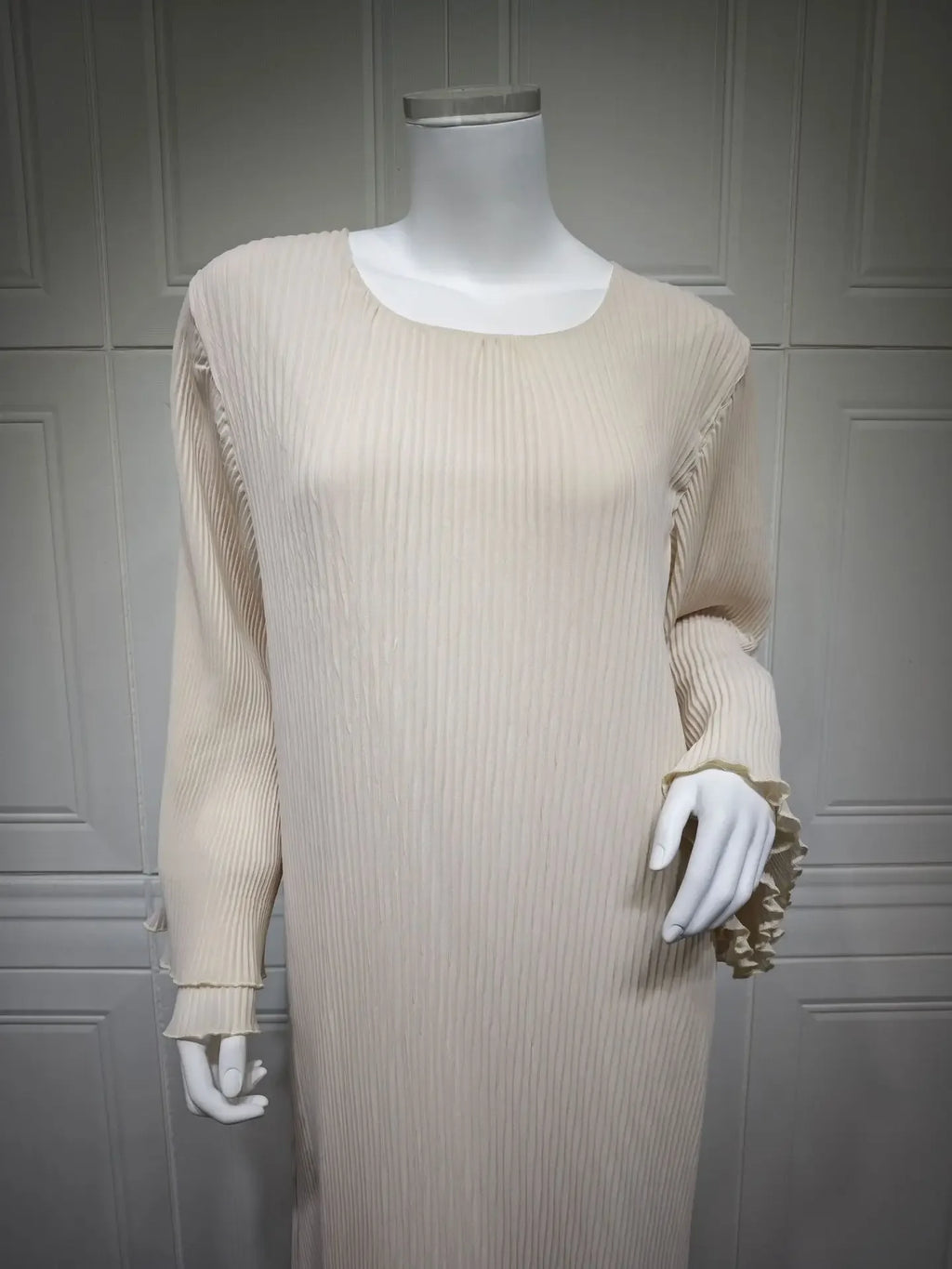 Eid Muslim Dress for Women Pleated Flare Sleeve Jalabiya Kaftan Islam Vestidos Arab Long Robe Ramadan Morocco Dubai Abayas 2025