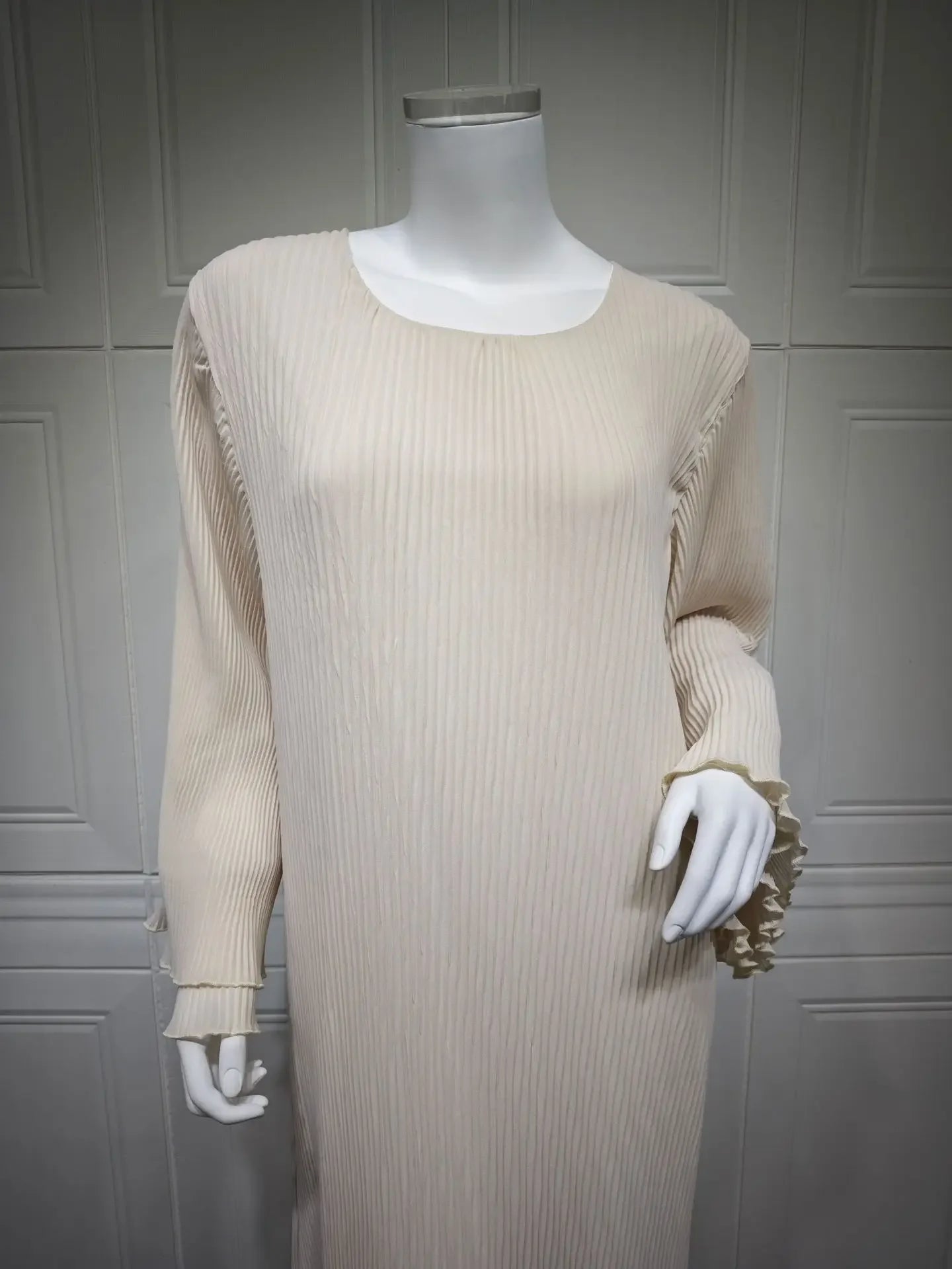 Eid Muslim Dress for Women Pleated Flare Sleeve Jalabiya Kaftan Islam Vestidos Arab Long Robe Ramadan Morocco Dubai Abayas 2025