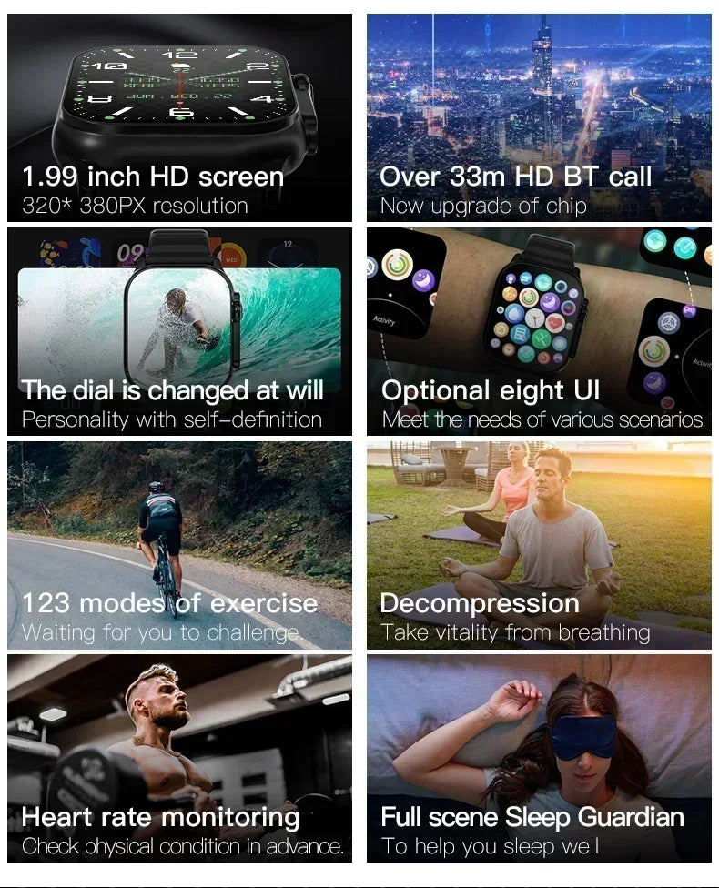 Watch 9 Ultra Smart Watch 49mm 2025 New NFC Men Women GPS Track Bluetooth Call BT Music Games Wireless Charging Smartwatch