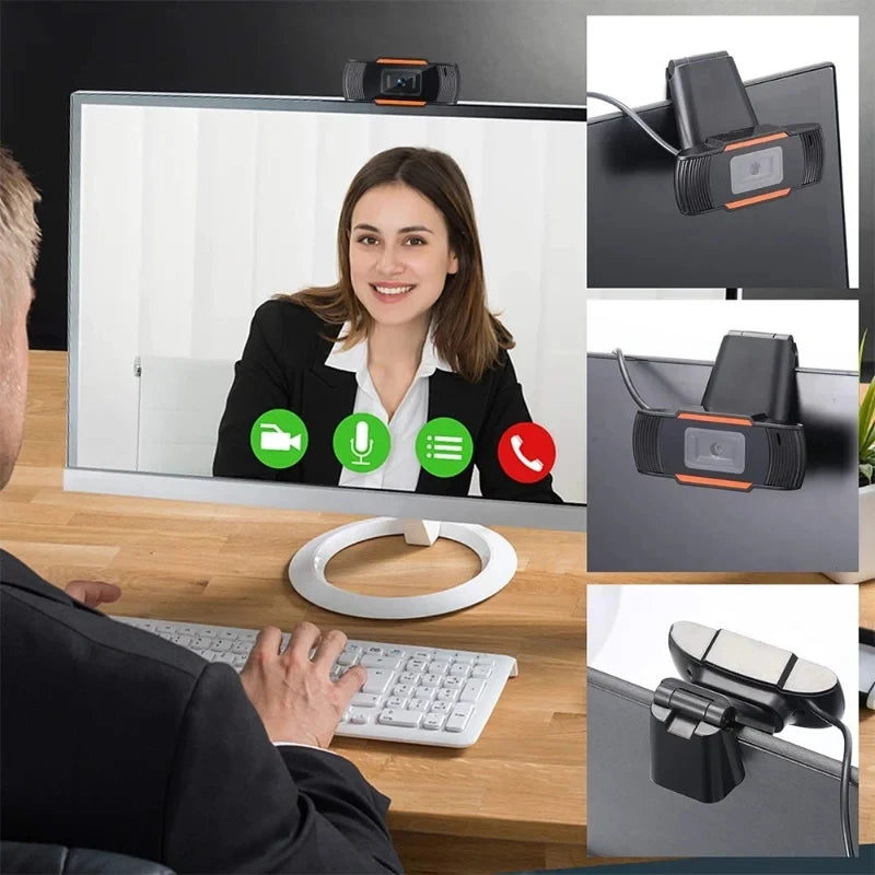 USB Webcam Drive-Free Computer Webcam  Webcasting HD Video Conferencing E-learning Strong Compatibility Meet Most Systems