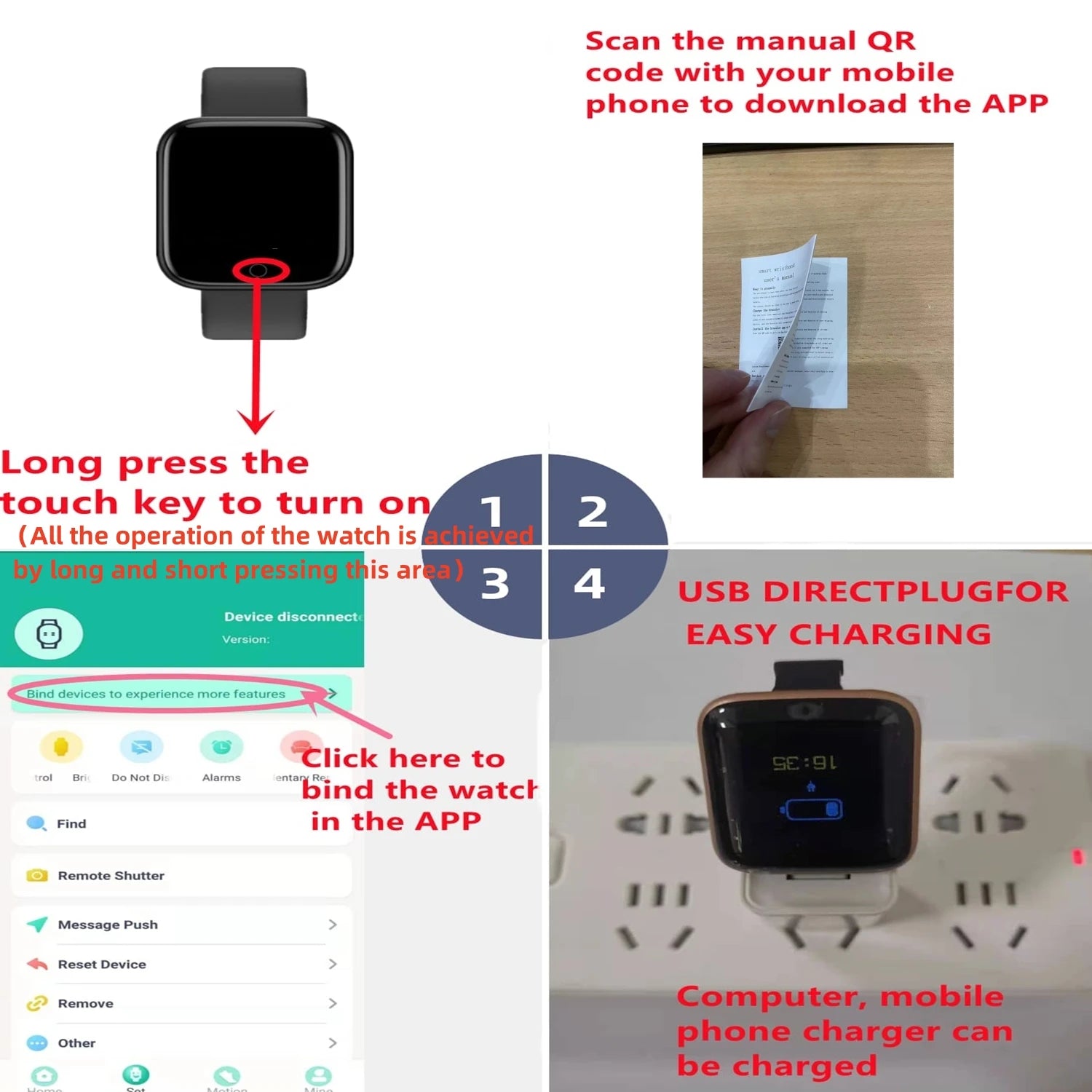 Smart Watch For Men Women Wristwatch Bluetooth Connect Phone Music Player Fitness Sport Bracelet Health Monitor Digital Watches