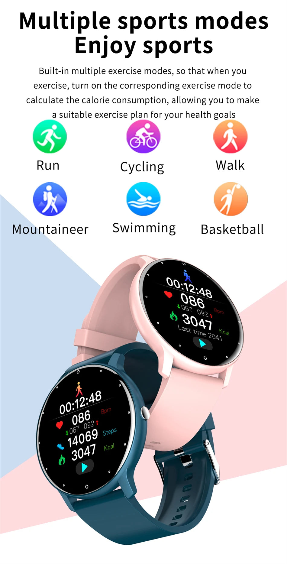 LIGE Smart Watch Women Men Full Touch Screen Bluetooth 5.2 Call Waterproof Watches Sports Fitness Tracker Factory IP67 ZL02 New