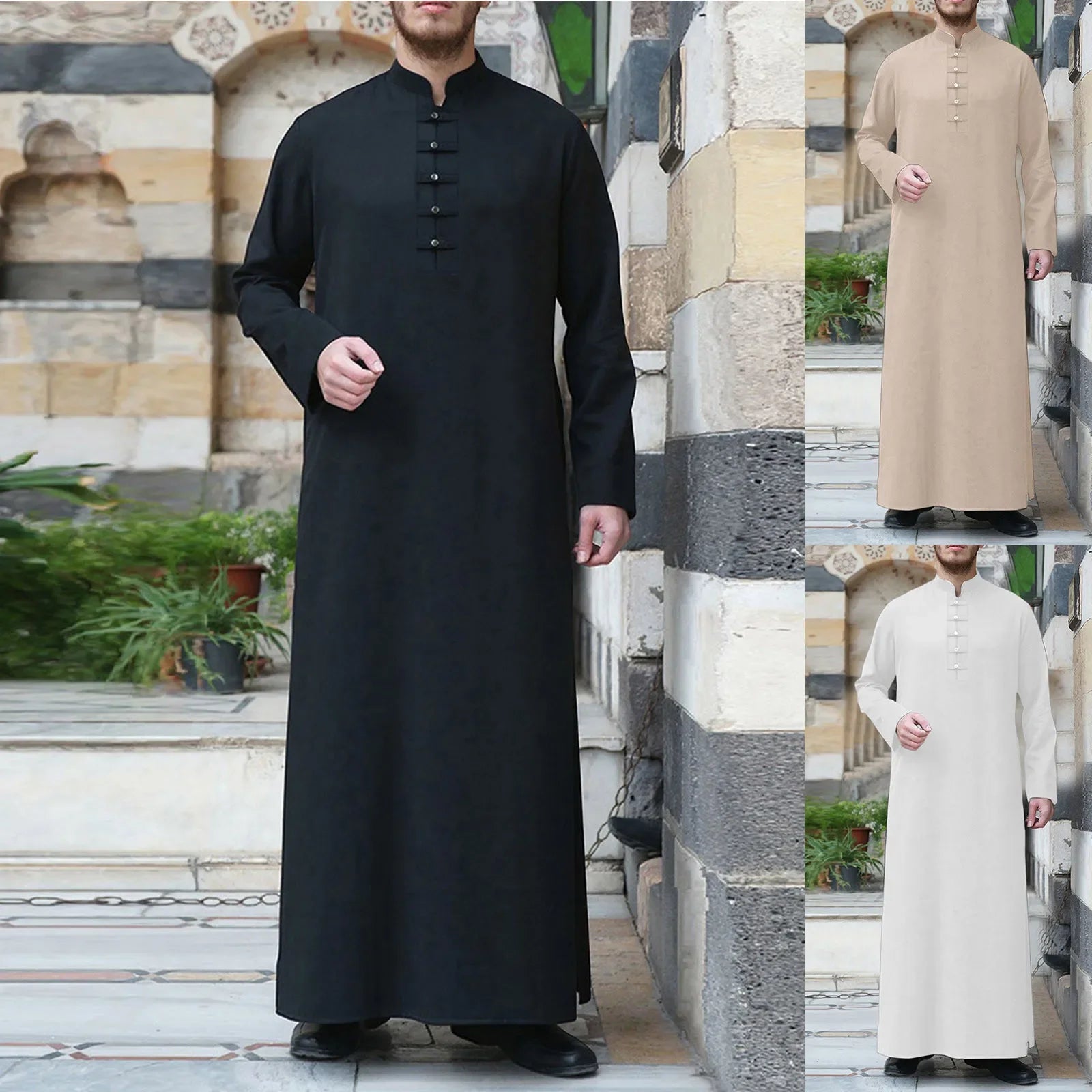 Muslim robe men's Saudi Arabian Islamic clothing fashion Islamic dress Eid al Fitr