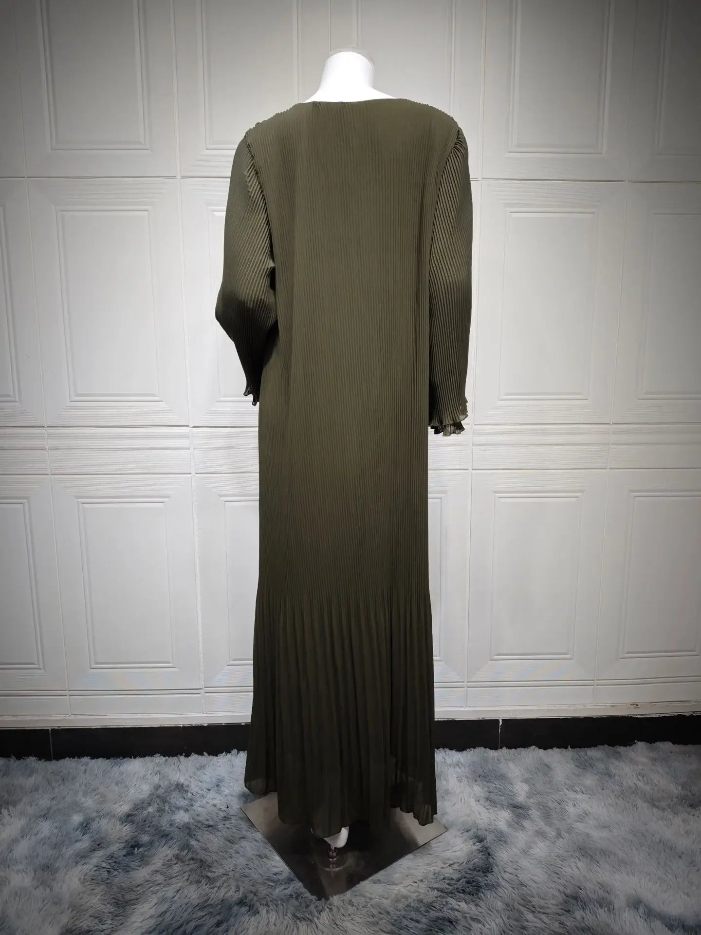 Eid Muslim Dress for Women Pleated Flare Sleeve Jalabiya Kaftan Islam Vestidos Arab Long Robe Ramadan Morocco Dubai Abayas 2025