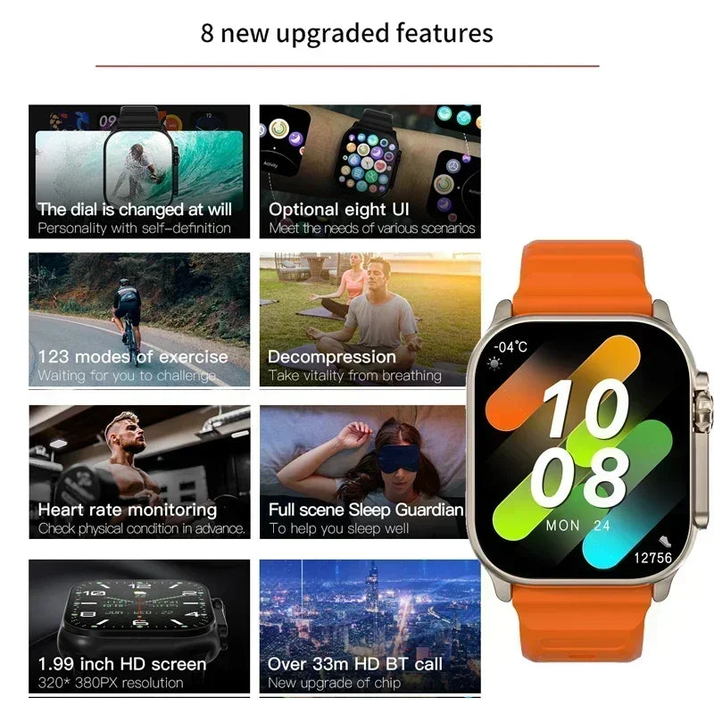 Watch 9 Ultra Smart Watch 49mm 2025 New NFC Men Women GPS Track Bluetooth Call BT Music Games Wireless Charging Smartwatch