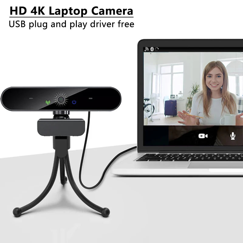 HD 4K Webcam PC 1080P 2K Web Camera with Microphone Autofocus USB Computer Laptop Camera for Living / Video Calling / Conference