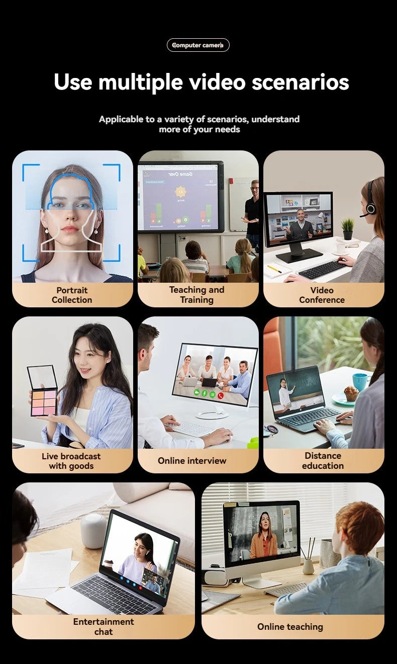 Xiaomi Q27 4K Webcam 2K Autofocus Streaming Web Cam 1080P Full HD Video Camera With Microphone For PC/Laptop For Live 2025 New