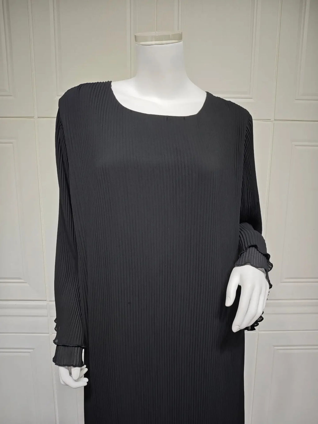 Eid Muslim Dress for Women Pleated Flare Sleeve Jalabiya Kaftan Islam Vestidos Arab Long Robe Ramadan Morocco Dubai Abayas 2025