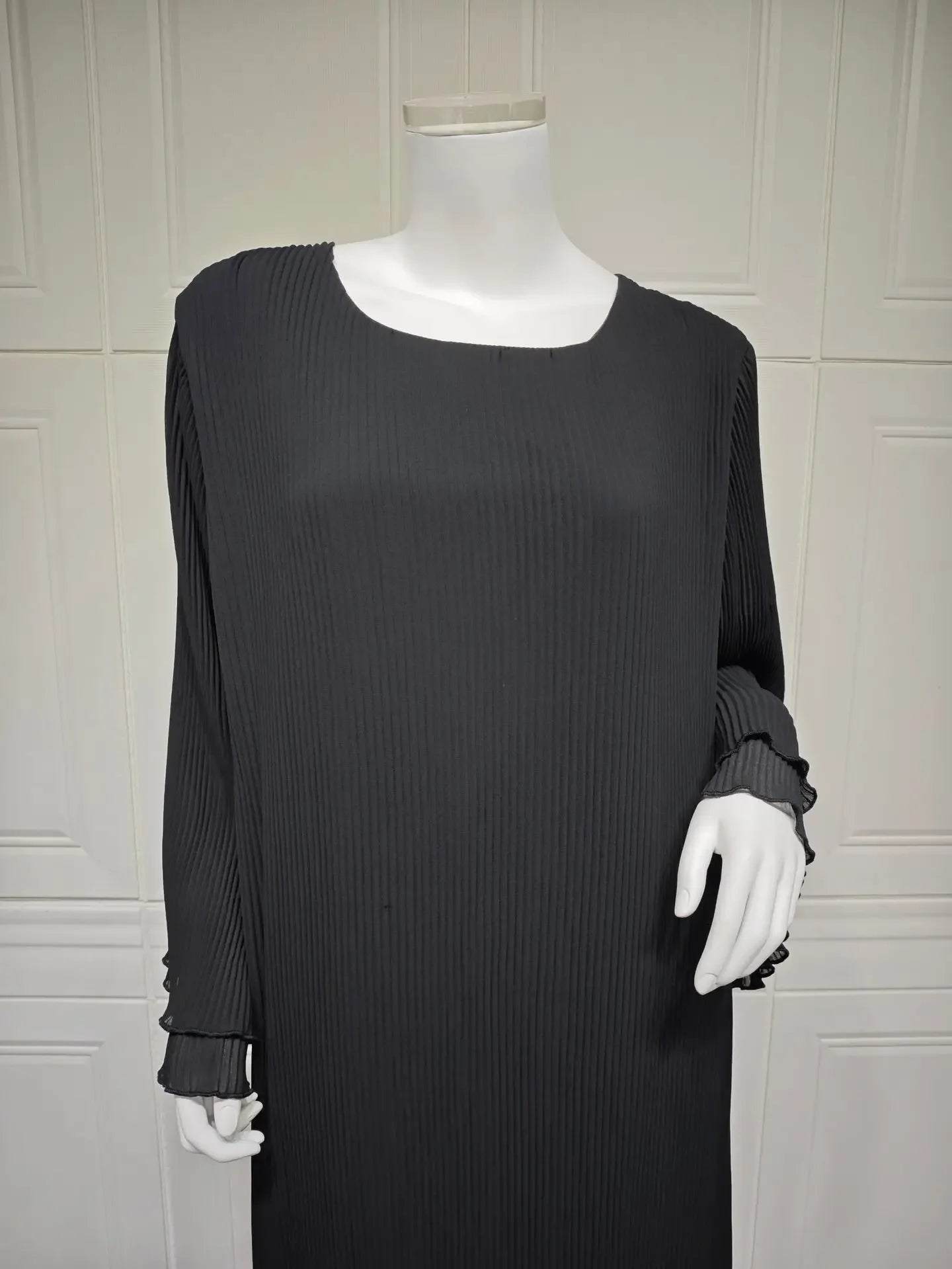 Eid Muslim Dress for Women Pleated Flare Sleeve Jalabiya Kaftan Islam Vestidos Arab Long Robe Ramadan Morocco Dubai Abayas 2025