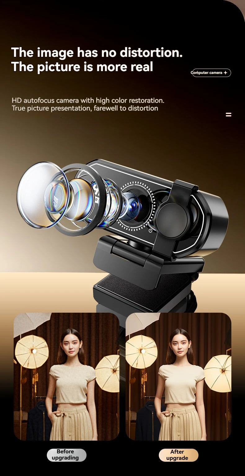 Xiaomi Q27 4K Webcam 2K Autofocus Streaming Web Cam 1080P Full HD Video Camera With Microphone For PC/Laptop For Live 2025 New