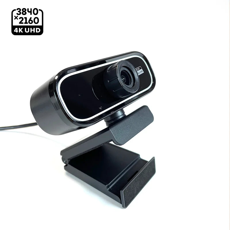 EXHQDR UHD 4K USB Webcam, New Upgraded Model with 120° Wide-Angle Lens and Manual Focus. This plug-and-play computer peripheral
