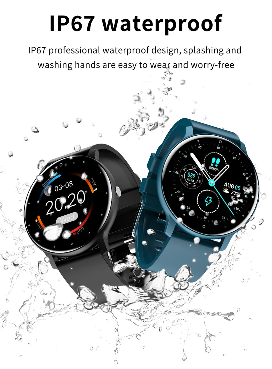 LIGE Smart Watch Women Men Full Touch Screen Bluetooth 5.2 Call Waterproof Watches Sports Fitness Tracker Factory IP67 ZL02 New